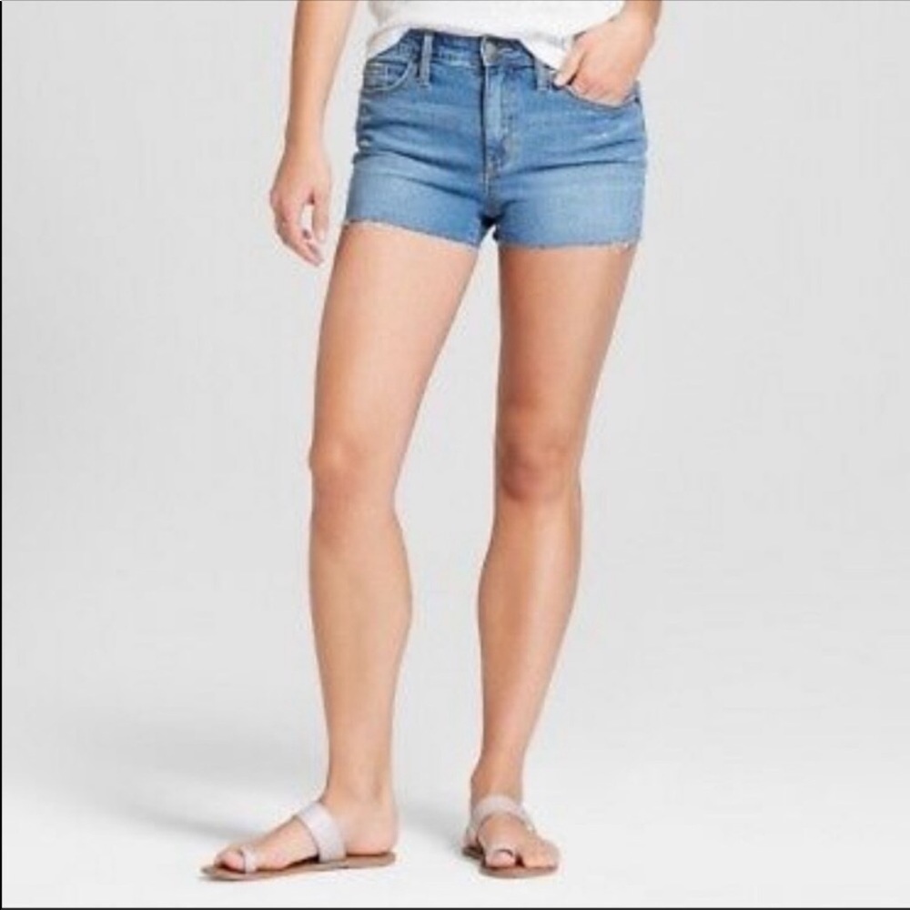 3/$50 Women’s High Rise Denim Cutoff Shortie Short